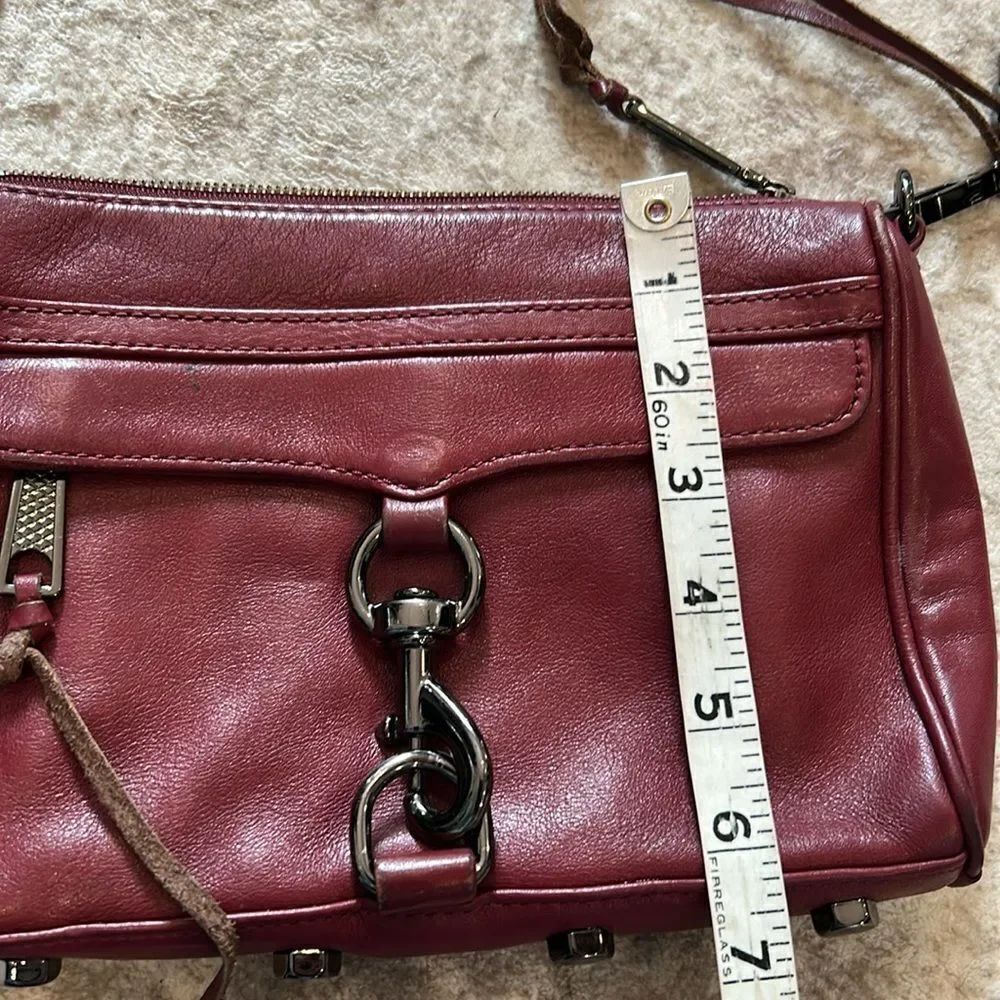 Rebecca Minkoff Burgundy Leather Crossbody Bag - Picture 8 of 12